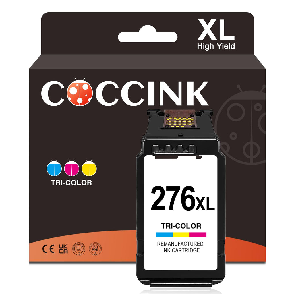 COCCINK 276XL Colour Ink Cartridges for Canon PIXMA TS3720 TS3500 TS3522 TS3520 TS3722 TS3725 TS3729 TR4725 TR4700 TR4720 TR4722 Printer Inkjet for Canon cl-276 276 XL Color Ink Cartridge (1 Color)
