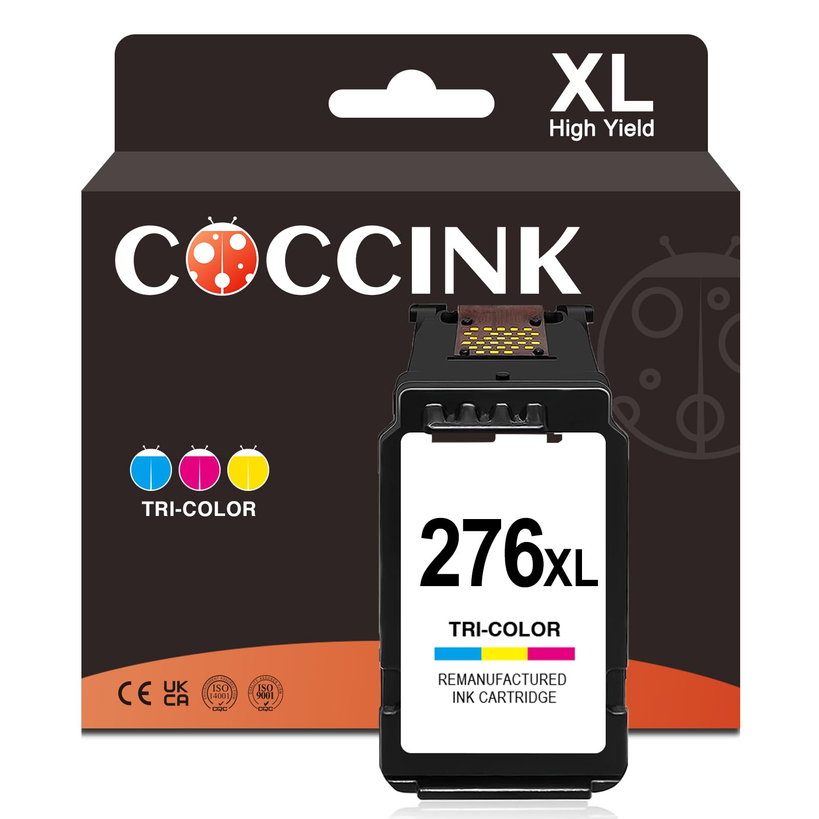COCCINK 276XL Colour Ink Cartridges for Canon PIXMA TS3720 TS3500 TS3522 TS3520 TS3722 TS3725 TS3729 TR4725 TR4700 TR4720 TR4722 Printer Inkjet for Canon cl-276 276 XL Color Ink Cartridge (1 Color)