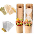 60 Pack 14oz Charcuterie Cups,Kraft Paper Snack Boxes with Cocktail Picks,Appetizer Boards Accessories Disposable Cups Sticks and Bags,French Fry Holder Skewers.
