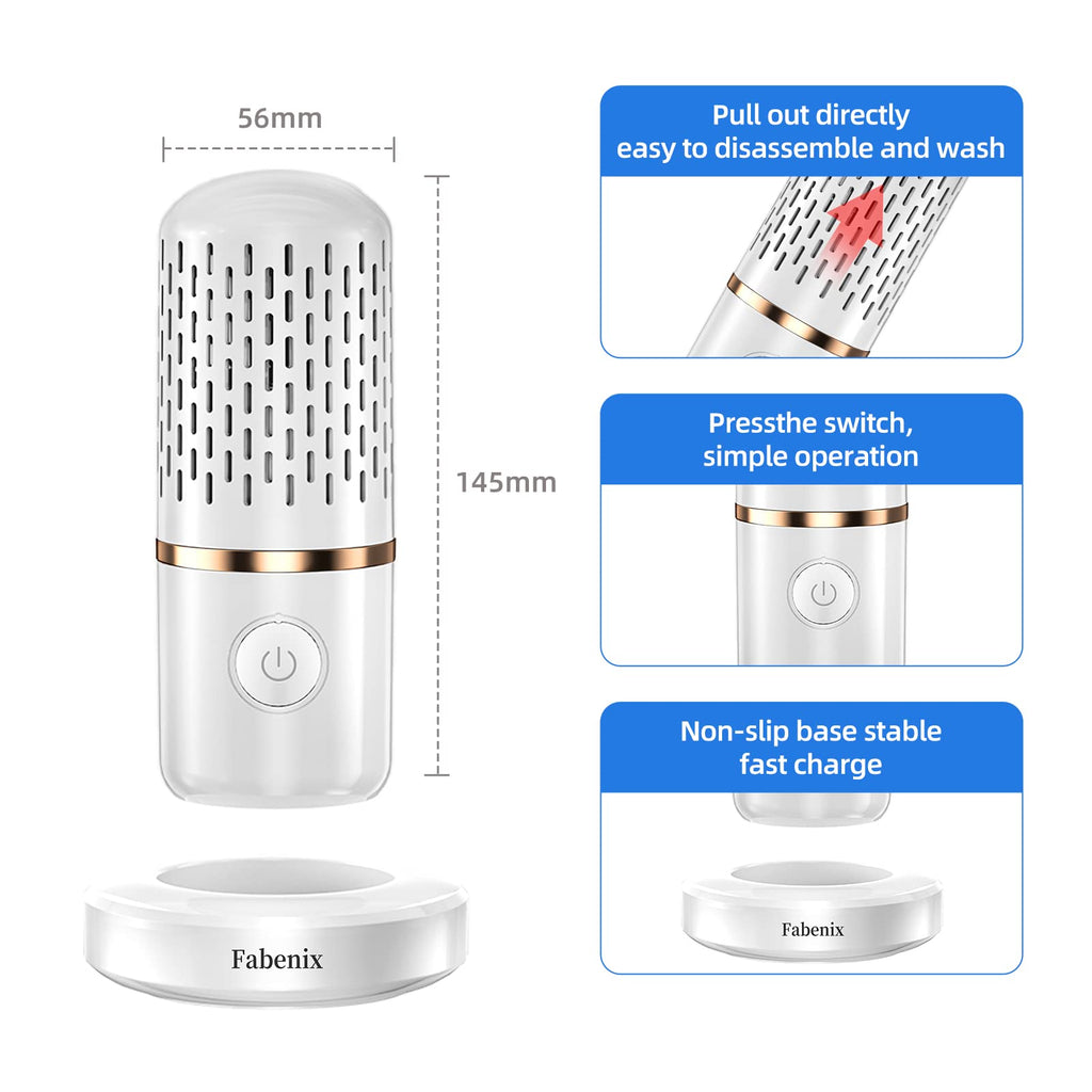 Fabenix Fruit and Vegetable Cleaning Machine, USB Wireless Food Purifier, Cleaner Device for Washing Fruits, Vegetables, Rice, Meat and Tableware (White)