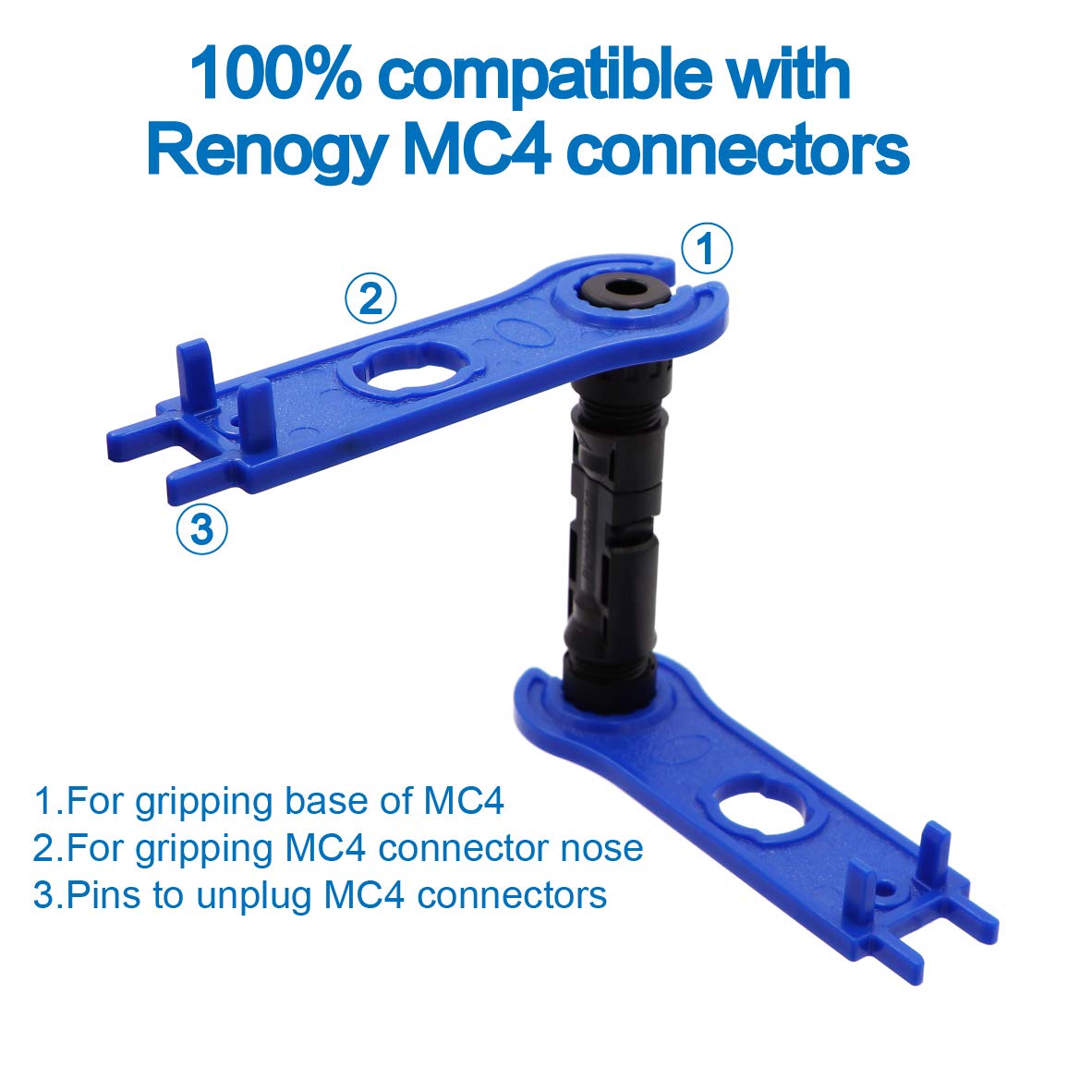 Ruikarhop MC4 Connectors Y Branch 1 to 2 Parallel Adapter Cable Wire Plug,MC4 Assembly Tool and 5 Pair MC4 Male/Female Solar Panel Cable Connectors
