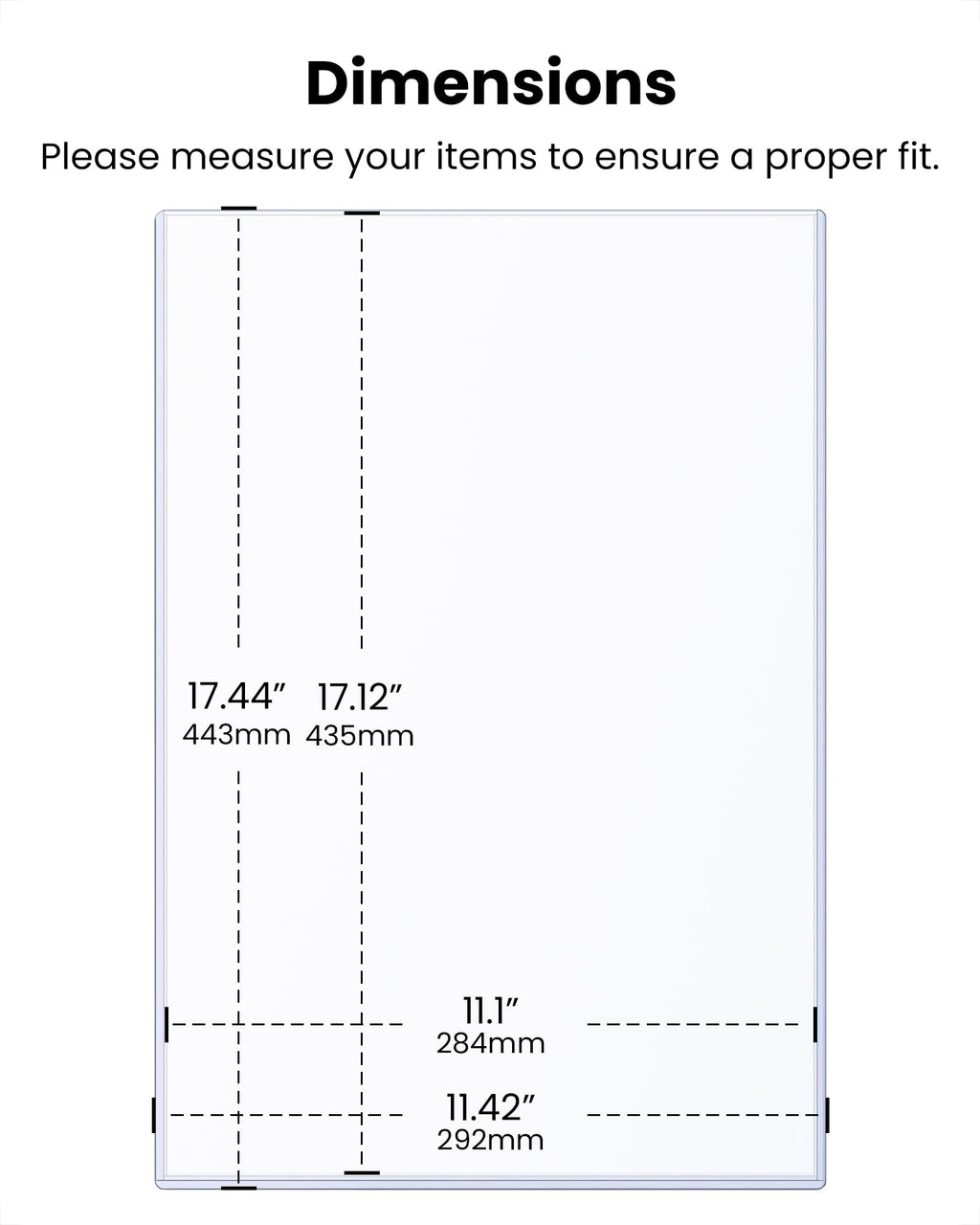 HYARUAT 11 x 17 Rigid Clear Toploaders - Durable PVC Document Protectors, Plastic Sleeves for Photos, Larger Art Prints, and Menu Covers, 10 Pack