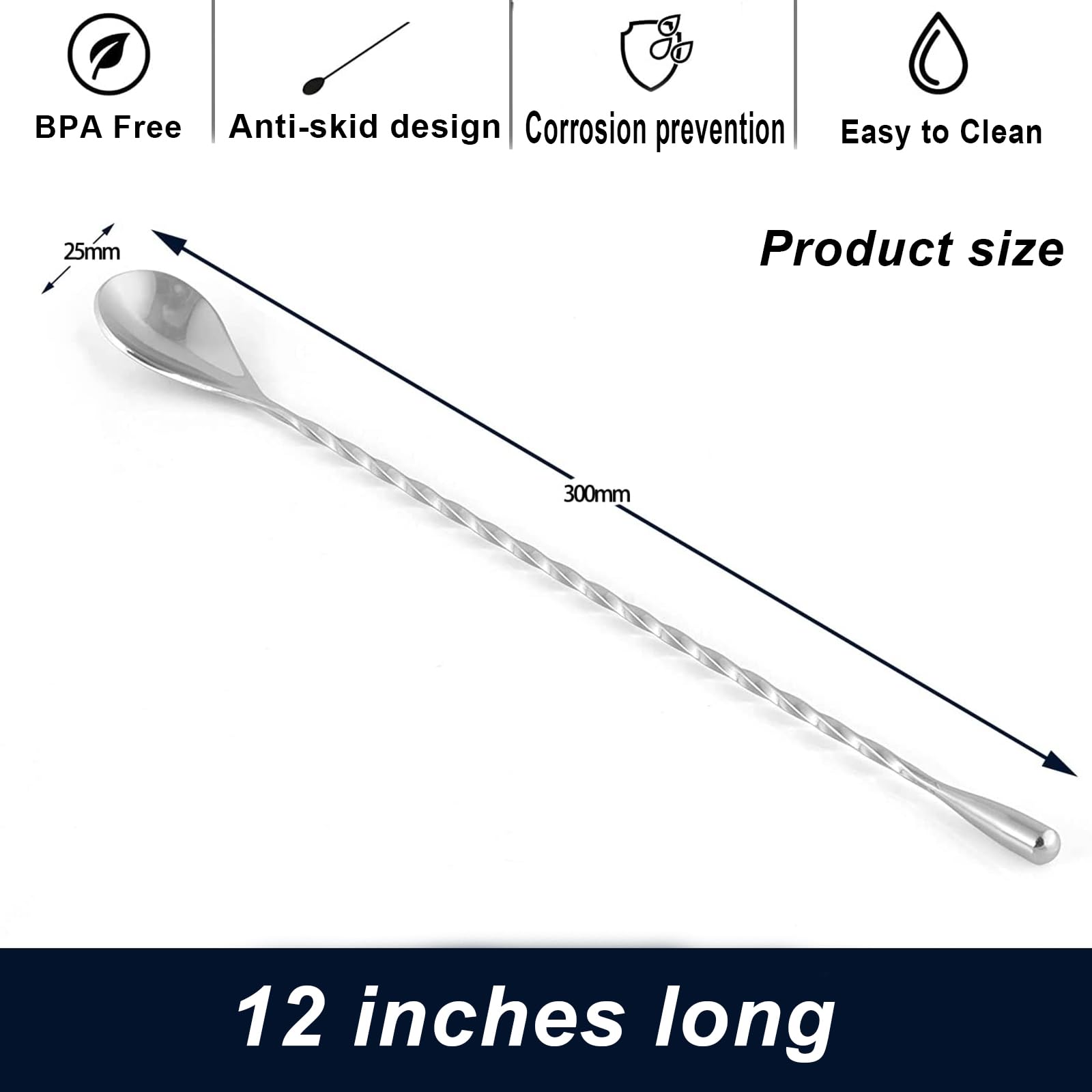 Measuring Jigger & Mixing Spoon Set, Cocktail Jigger for Bartending,Bell Jigger with 1oz and 2oz Measuring Marks, Cocktail Measuring Jigger with Cocktail Spoon,Cocktail Mixing Spoon,bar Mixing Spoon