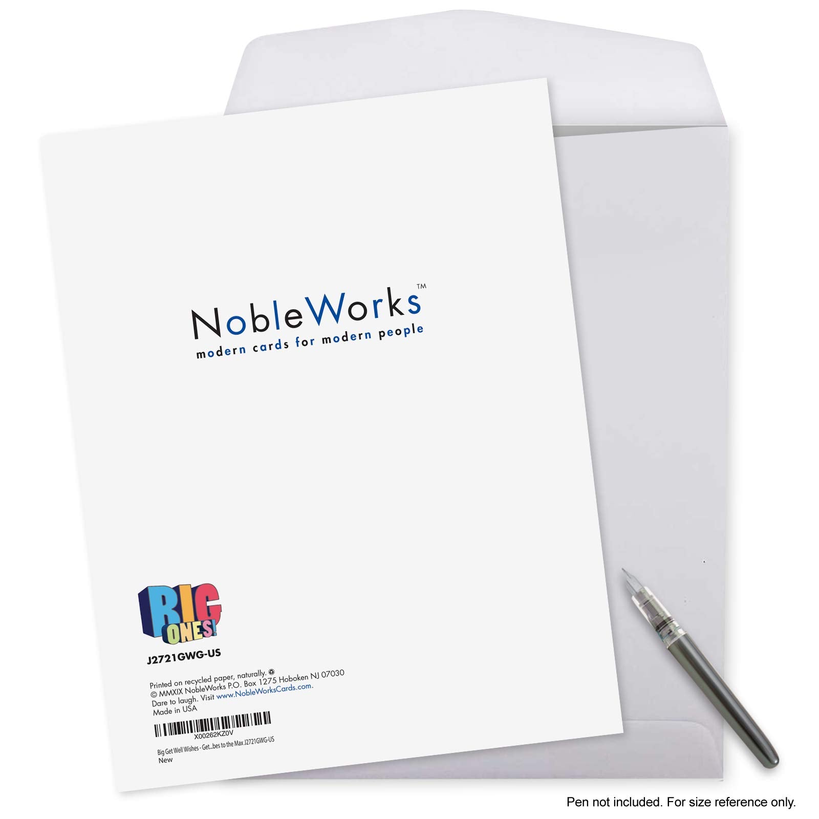 NobleWorks - Funny Group Get Well Card (8.5 x 11 Inch) - Jumbo Feel Better Soon from All of Us, Hospital, Sick - Big Get Well Wishes J2721GWG-US