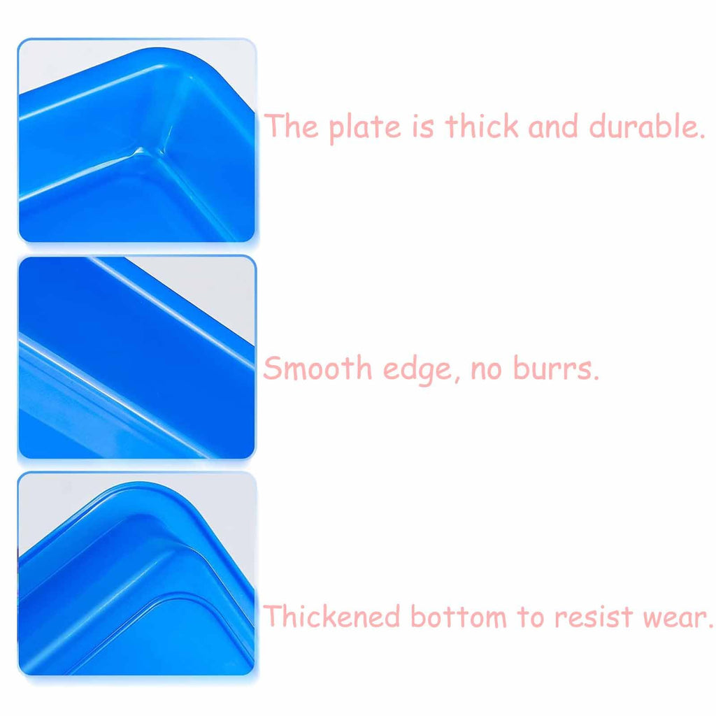 LinamHoz 12pc Plastic Activity Tray, Craft Tray - 8.58 * 6.1in (21.8 * 15.5CM) for DIY Projects, Painting, Beads