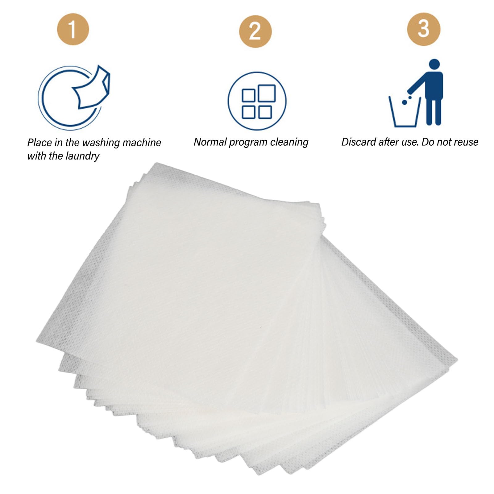 Color Catcher Sheets for Laundry, 100Pcs Disposable Anti-Stain Grasper, Prevents Runs & Maintains Clothes Original Color, Portable Absorber Laundry Sheets