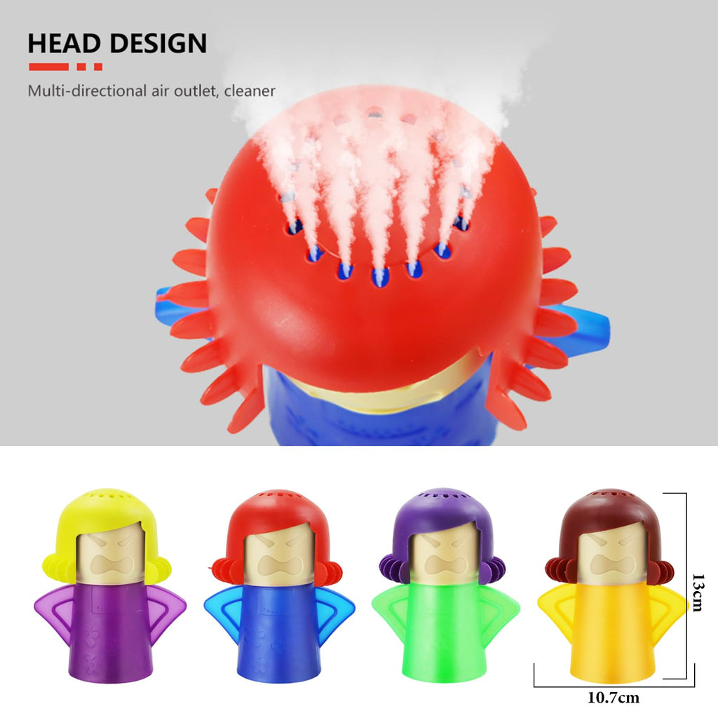 YIQXKOUY 4 Pack Angry Mom Microwave Cleaner Microwave Oven Steam Cleaner Doll Use Water and Vinegar High Temperature Cleaning Kitchen Cleaning Tool for Home and Office