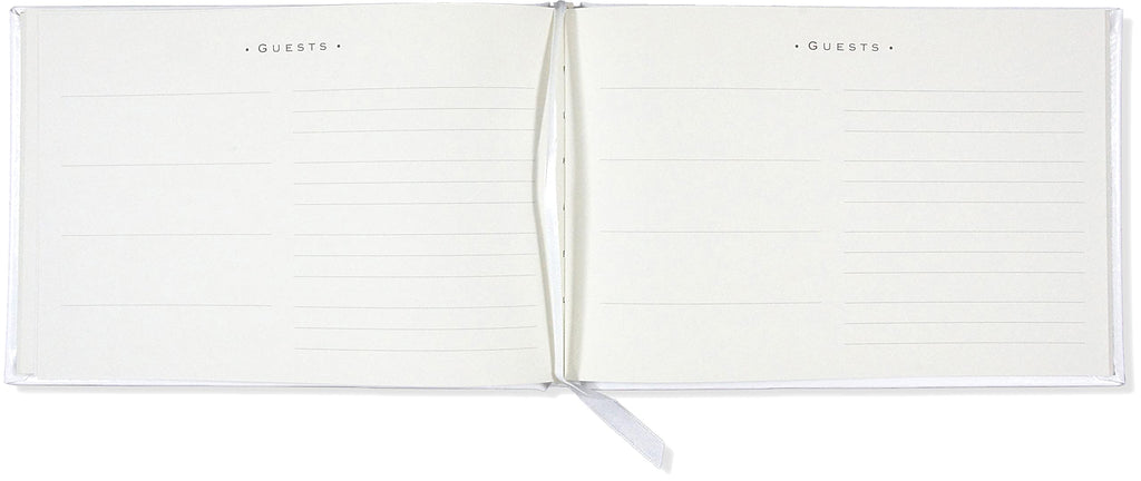 White Leather Guest Book