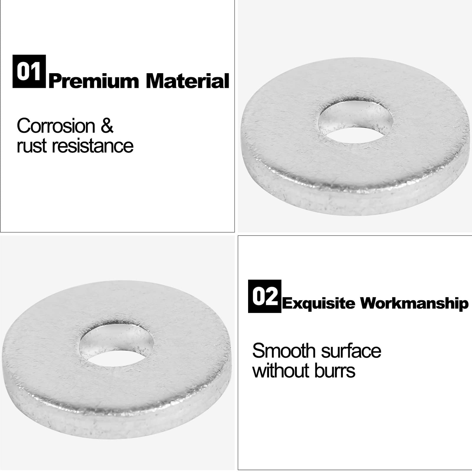 Aluminum Backup POP Rivet Washers for 3/16" Diameter Rivets,Aluminum Back Up Washer, Pack of 300