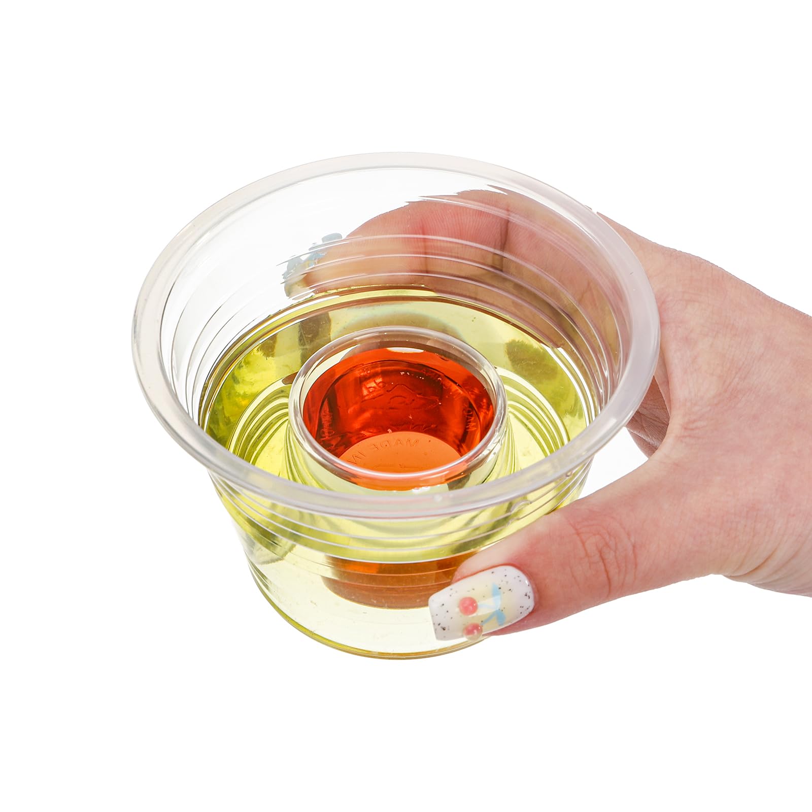Coloch 200 Pack Plastic Bomber Cups, Disposable Jager Bomb Cups Clear Power Bomber Double Shot Glass for Shots, Mixed Drinks, Party