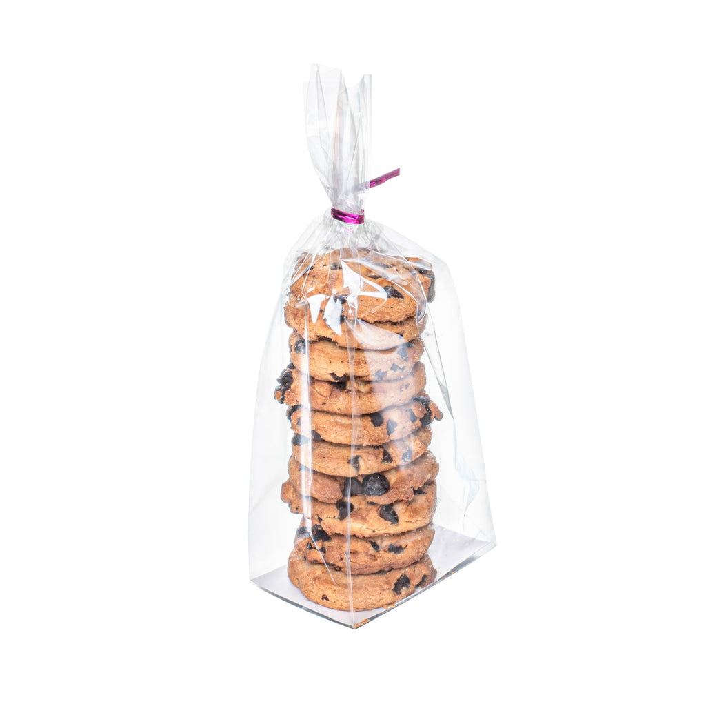 Restaurantware-Flat Bottom Heat Seal Sandwich Bags, Heat Sealable Food Bags - Gusset Bag with Paper Insert - Clear - 3 x 2 x 8 Inch - 100ct Box - Bag Tek