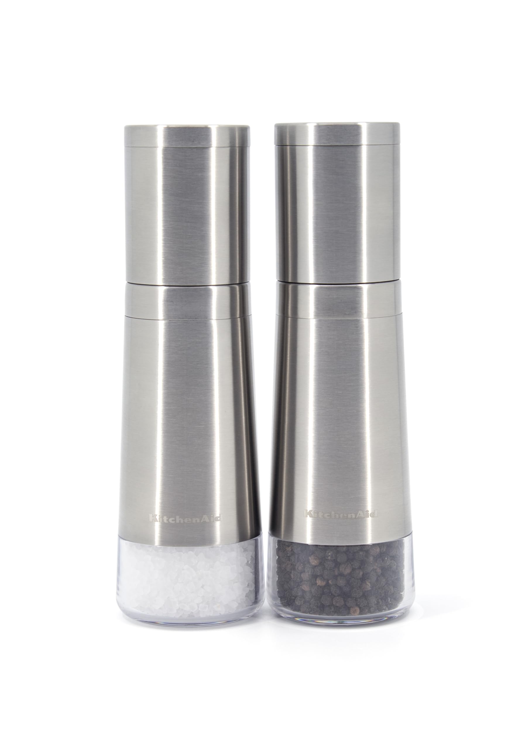 KitchenAid - Stainless Steel Grinders Mill with High Speed for Spice Blending and Powders (Filled, Set of 2)