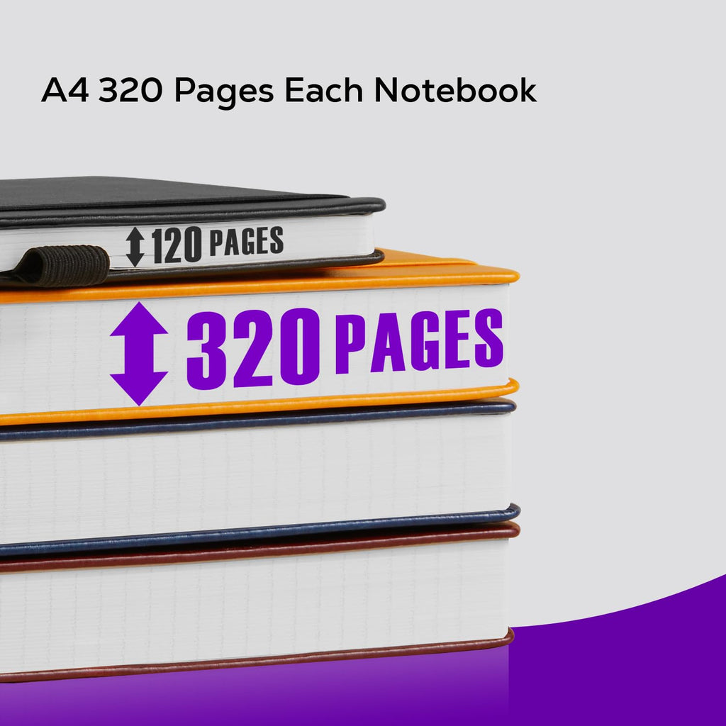 320 Pages Journal Notebook, College Ruled Notebook Journal for Women Men, Leather Journal Notebook for School Work, Pearlescent Purple Notebook, 8.5 x 11