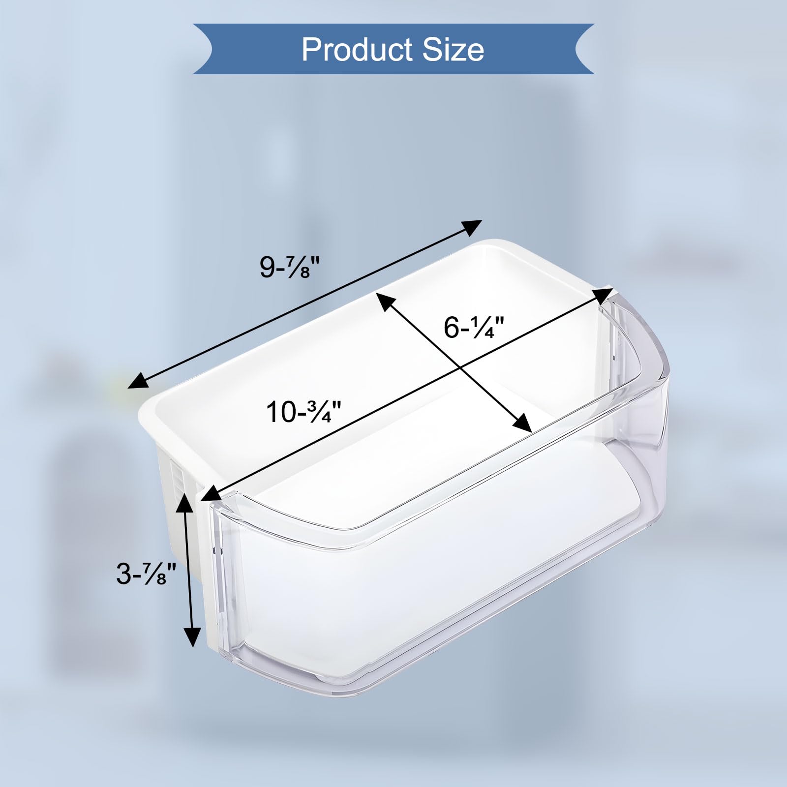 DA97-12935A Door Bin,Replacement for Samsung Fridge Door Bin RF220NCTASG、RF220NCTASR、RF220NCTASP、RF220NCTAWW etc refrigerator. Replace PS5575404、Ap5651846、EAP5575404、3377713 Samsung Fridge Door Shelf.