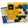 Mont Marte Acrylic Paint 24 Colours x 12ml Tubes, Semi-Gloss Finish, Suitable for a Variety of Painting Styles