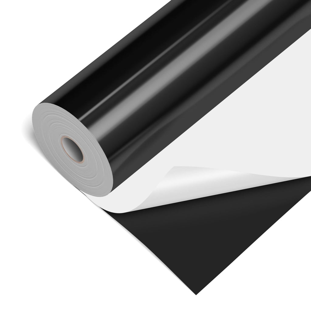 Likcut Permanent Vinyl 12" x 50ft, Glossy Black Adhesive Vinyl Roll for Cricut & Silhouette Cameo Cutting Machine, Ideal for Brithday, Party Home Decor, DIY Mug & Ceramic