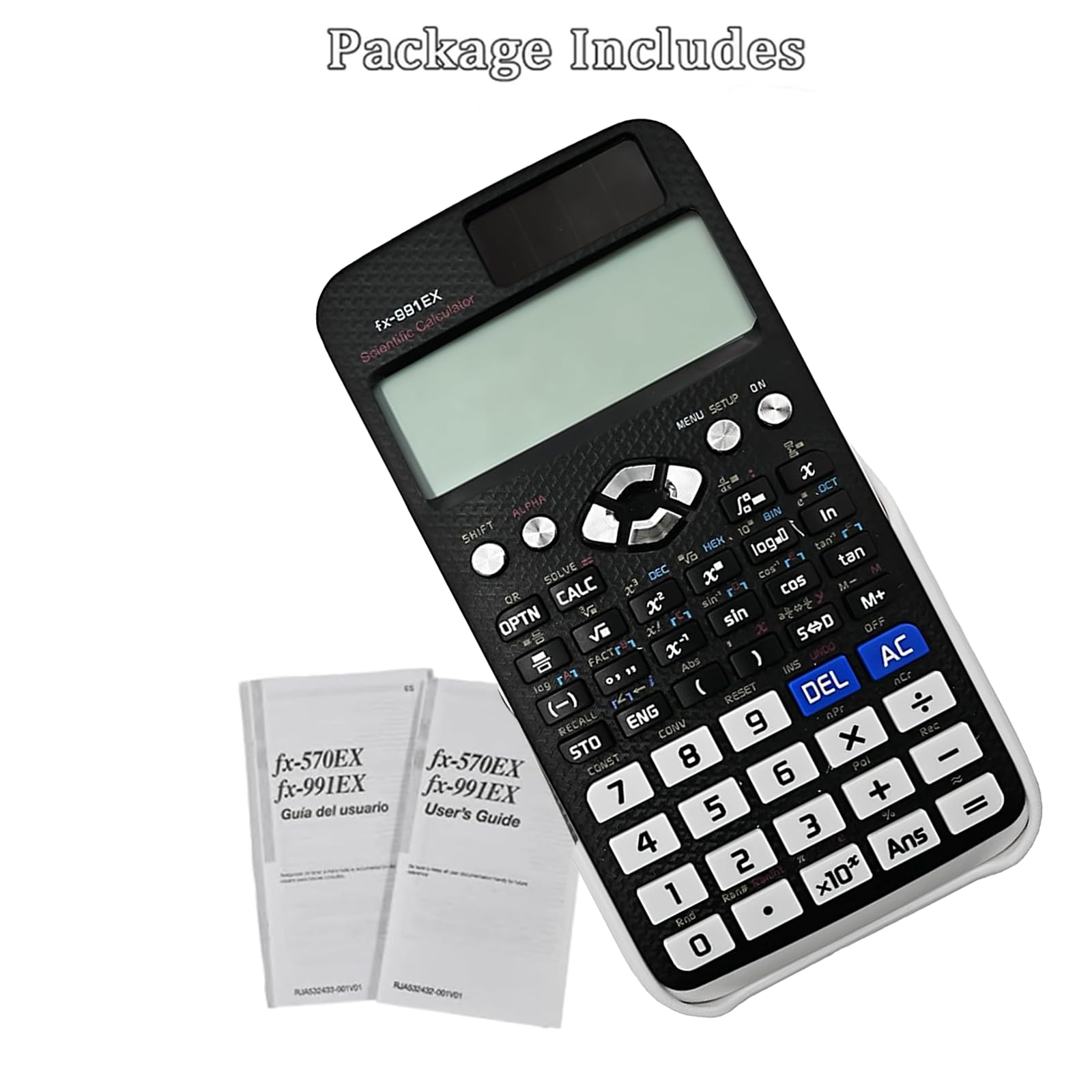FX-991EX Scientific Calculator,Solar & Battery Powered, 552 Functions for Advanced Engineering, School and Office (Black)