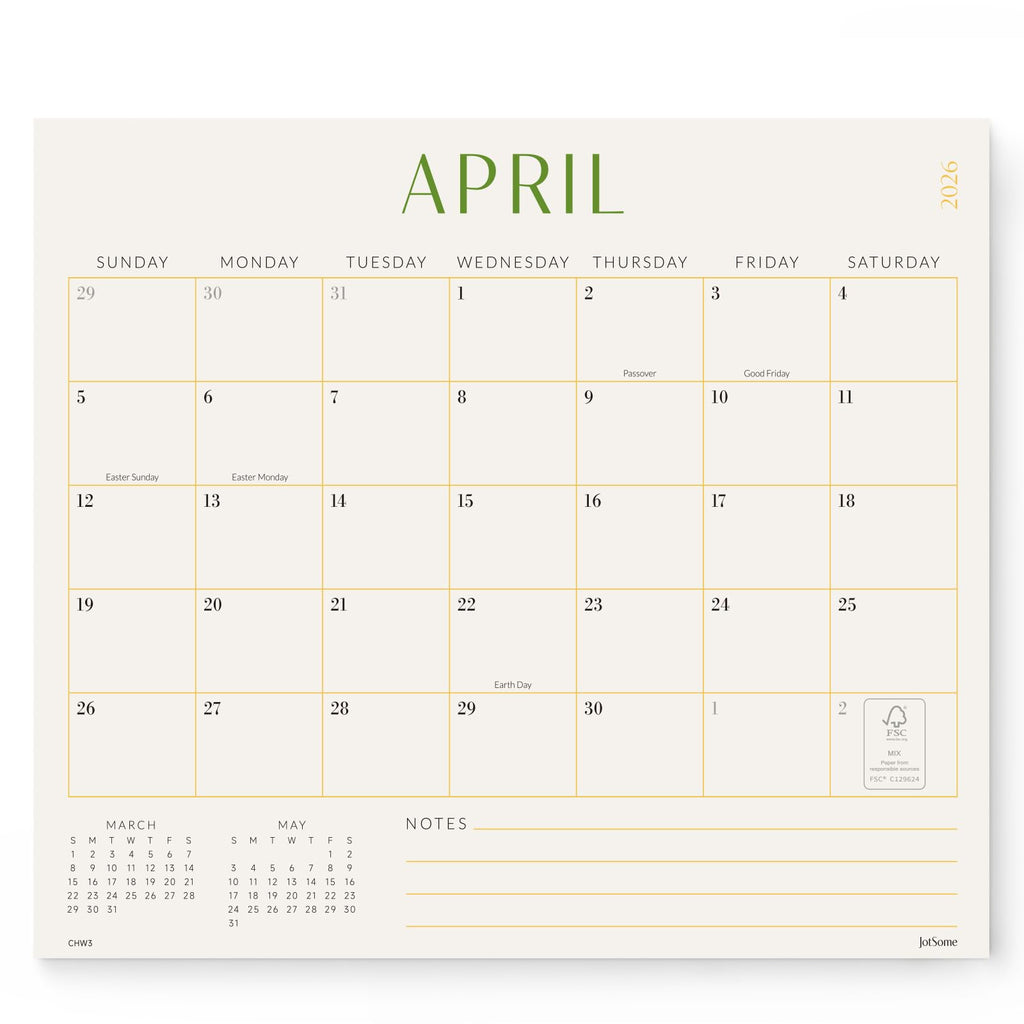 Jotsome Magnetic Calendar for Refrigerator 2026-2027, Monthly Fridge Calendar From April 2026 to June 2027 13x11 inch, Easy Organizing