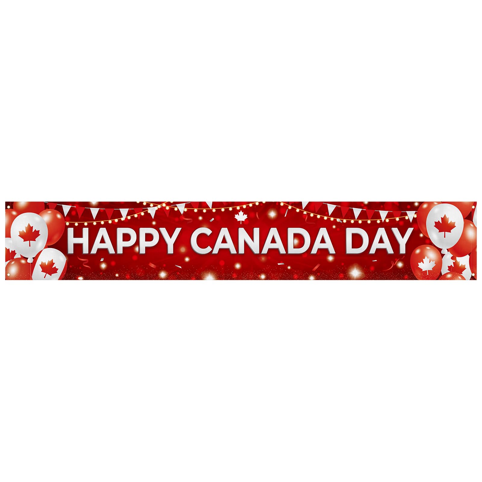 Louise Maelys Happy Canada Day Outdoor Banner 50x300cm 1st July Party Balloon Decorations Canadian Flag Large Patriotic Garden Porch Porch Wall Decor