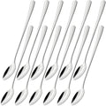 homEdge Stainless Steel Spoon with Long Handle, 21 cm Cocktail Stirring Spoon, Coffee Spoon, Set of 12