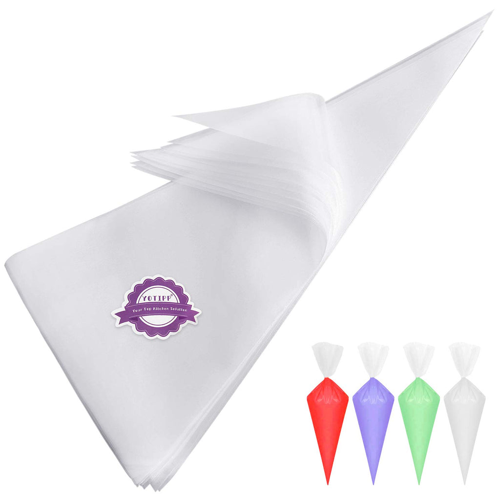 YOTIPP Extra Thick 100 Pack 18 Inch Disposable Piping Bag Pastry Icing Bag Cake Decorating Bags Large Size