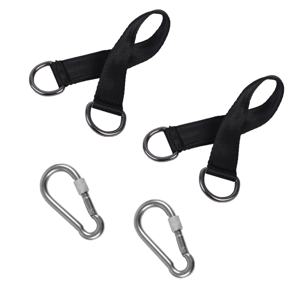 Short Straps Tree Swing Strap Hanging Kit,Hammock Straps 2 Pcs 9.84inches with Heavy Duty Safety Lock Carabiner Hooks for Swing Hammocks Yoga Seat Sandbags Gym Equipment Pulley System