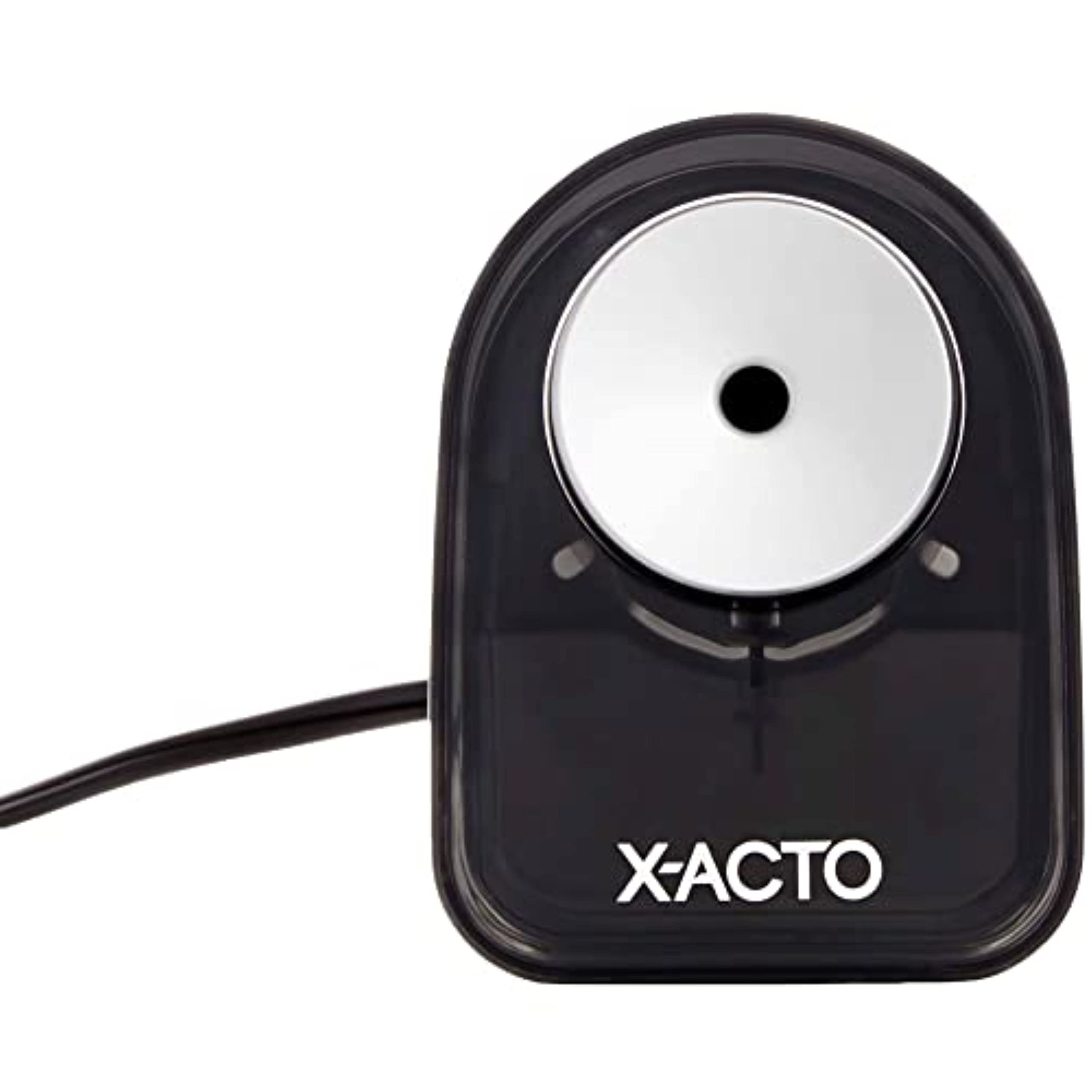 X-ACTO Pencil Sharpener, XLR Electric Pencil Sharpener, Pencil Saver, SafeStart Motor, Black, 1 Count