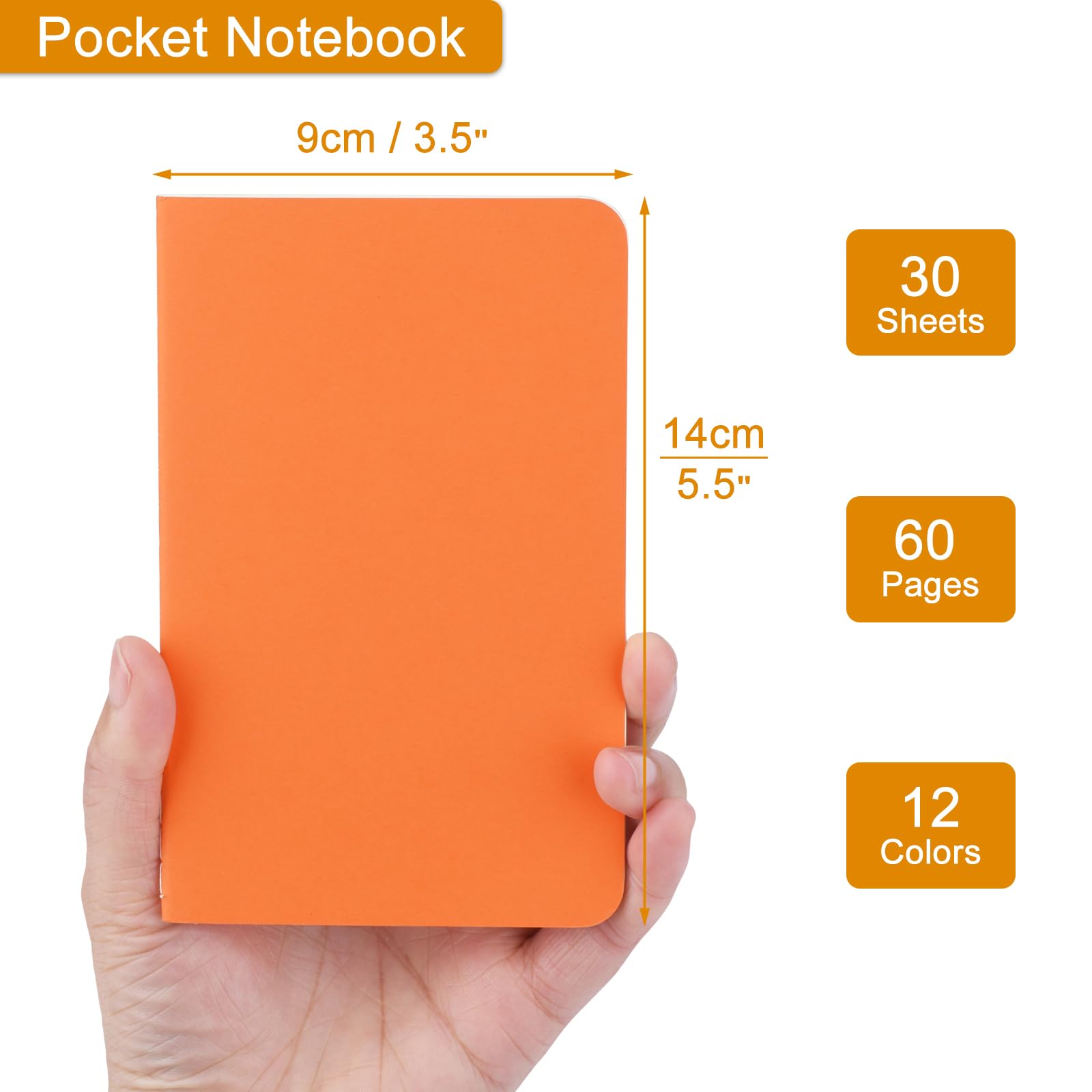 ZCZN 60 Pack Mini Notebooks Bulk, Lined NotePads, 3.5x5.5 Inches Colorful Pocket Journals, 30 Sheets/60 Pages, Small Notebooks for School Supplies, Office Supplies&Daily Notes (60)