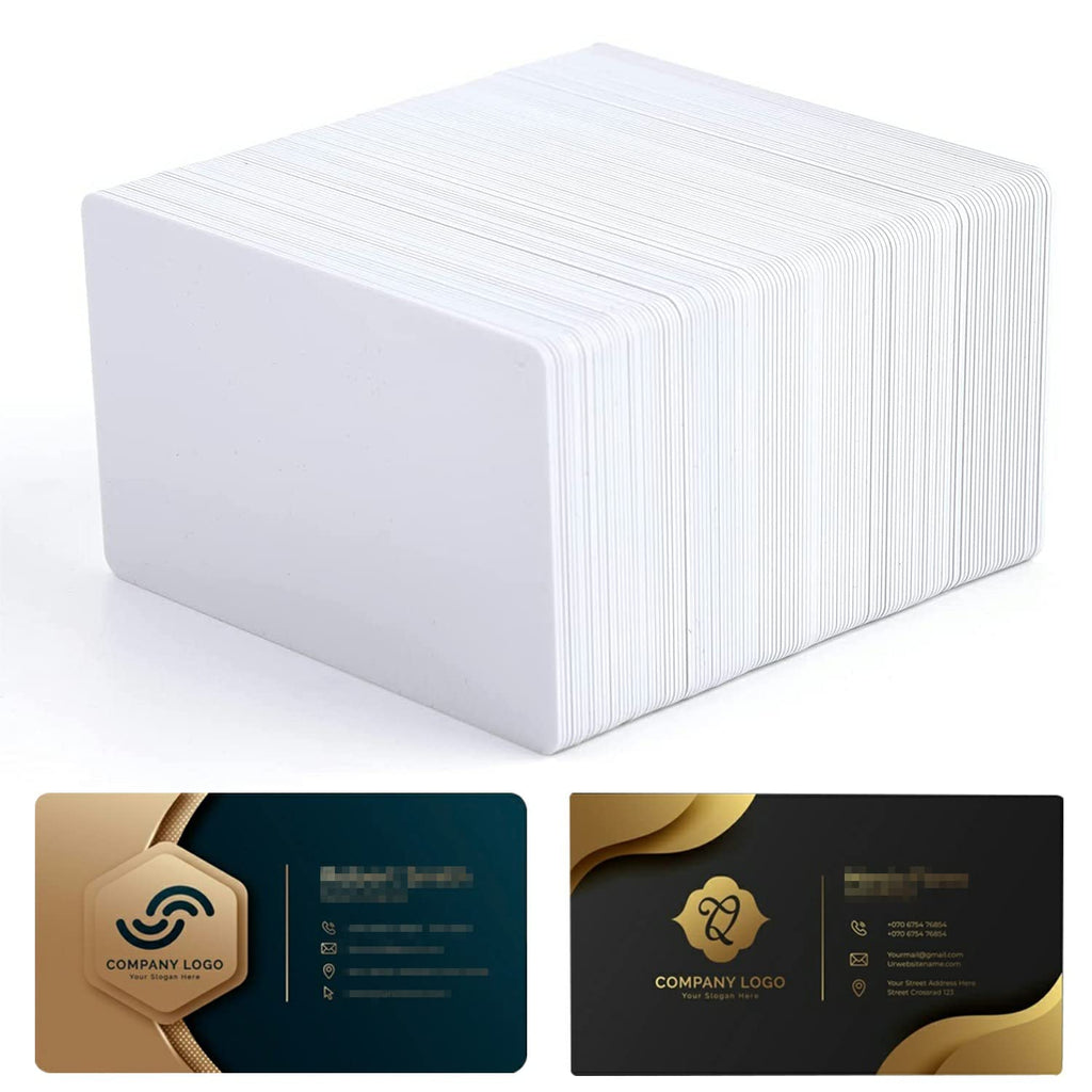 MEISO 100pcs White Double-Side Sublimation Metal Business Cards