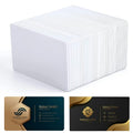 MEISO 100pcs White Double-Side Sublimation Metal Business Cards