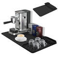 Silicone Coffee Mat 16''x18'' Bar Mat, Ninja Luxe Cafe Accessory with Detachable Dish Drying Mat - Fits Under Coffee Maker and Dish Rack