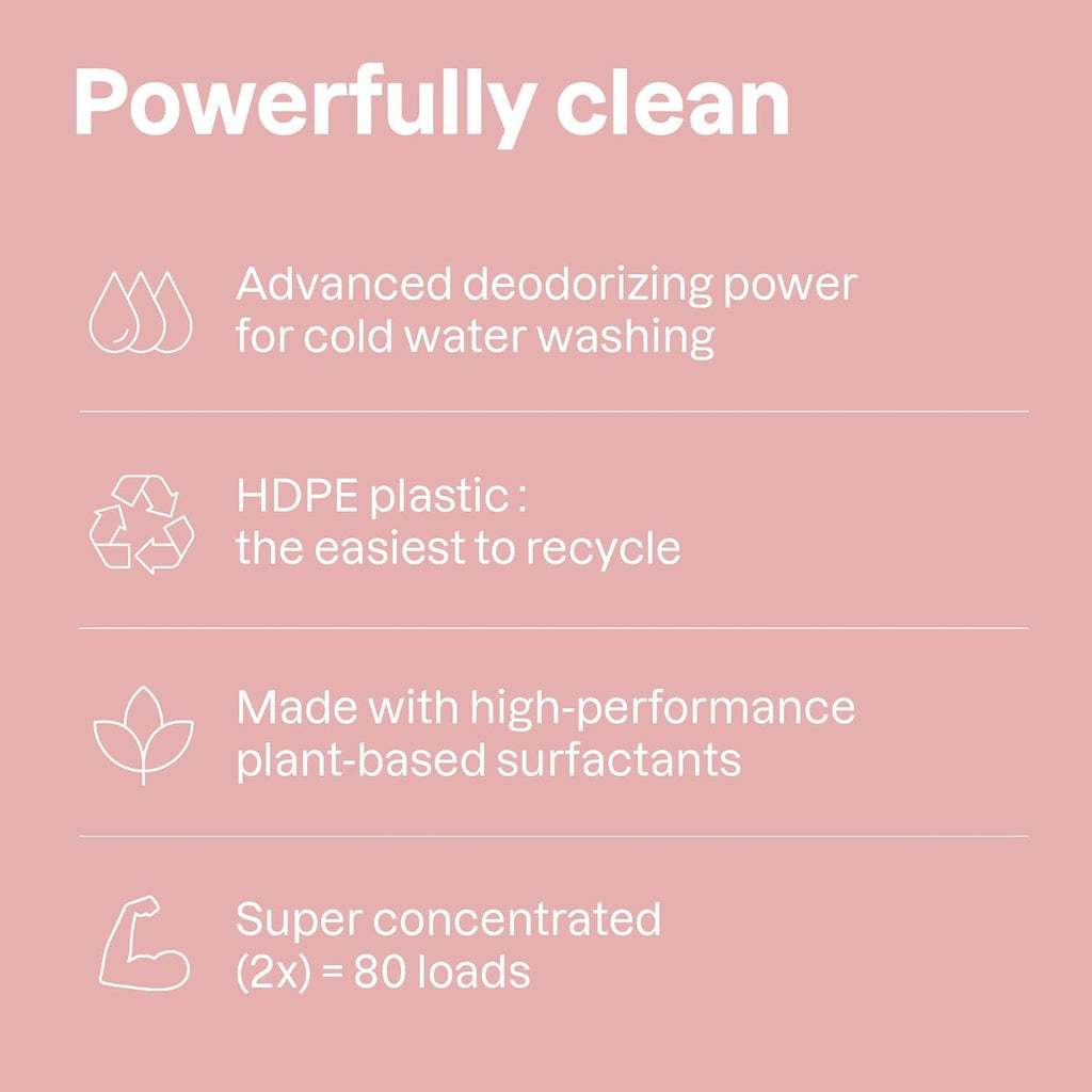 ATTITUDE Baby Laundry Detergent Refill, EWG Verified Plant-Based Liquid, Unscented Baby Clothes Wash, HE Compatible, 80 Loads, 2 Liters