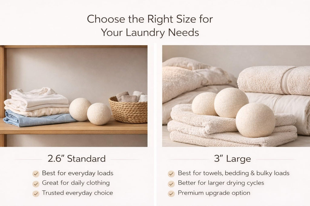 Updated Version(Made of The Latest Shearing) Wool Dryer Balls Pack of 6 XL,Premium Reusable New Zealand Natural Fabric Softener,Saves Drying Time, Handmade Dryer Balls…