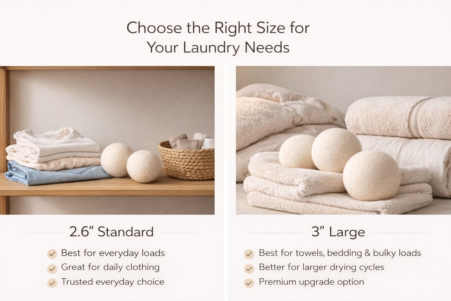 Updated Version(Made of The Latest Shearing) Wool Dryer Balls Pack of 6 XL,Premium Reusable New Zealand Natural Fabric Softener,Saves Drying Time, Handmade Dryer Balls…