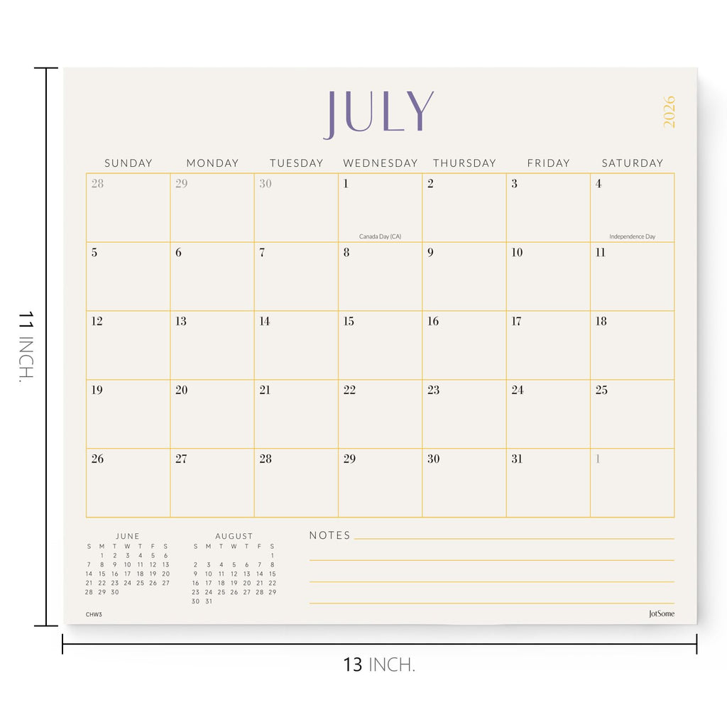 Jotsome Magnetic Calendar for Refrigerator 2026-2027, Monthly Fridge Calendar From April 2026 to June 2027 13x11 inch, Easy Organizing