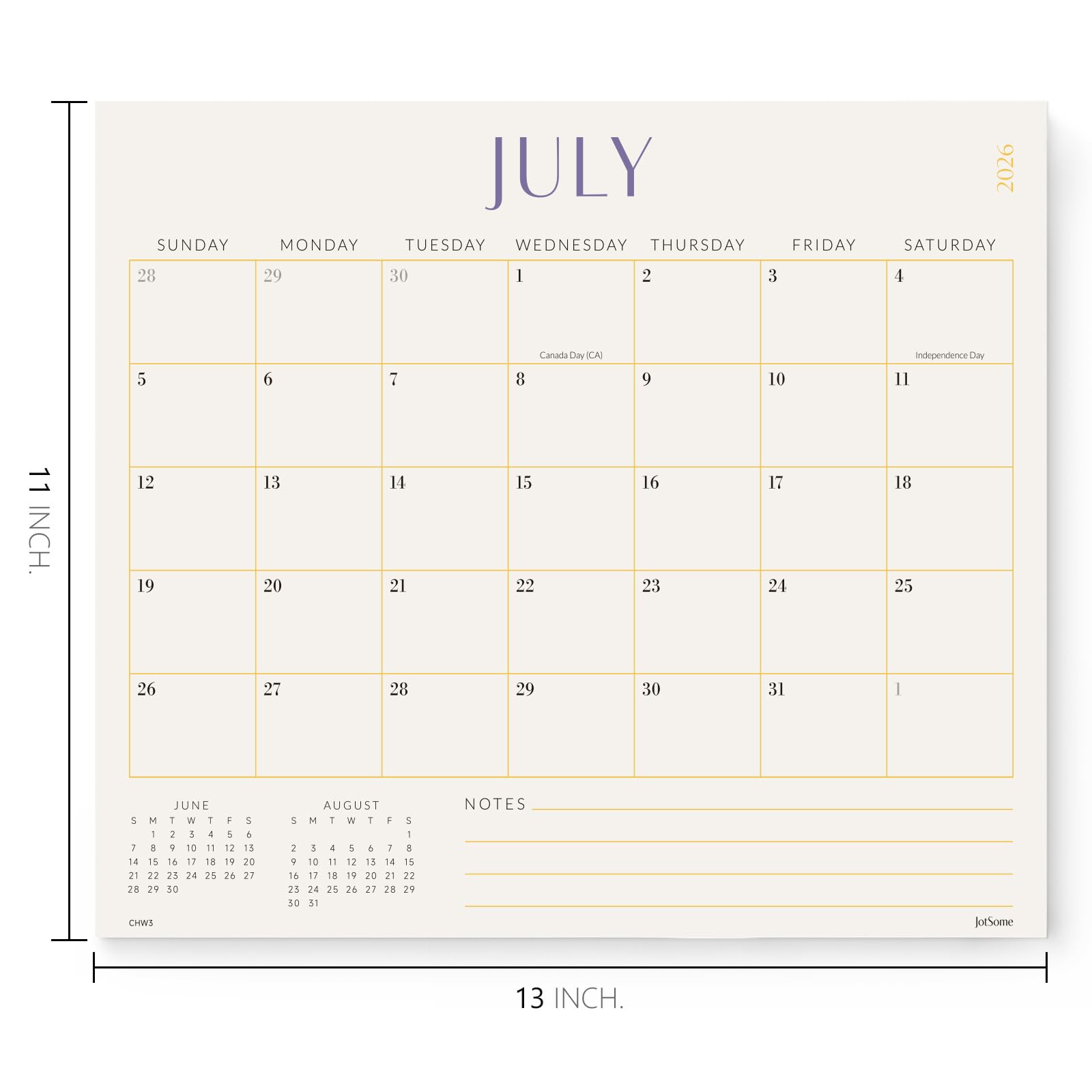 Jotsome Magnetic Calendar for Refrigerator 2026-2027, Monthly Fridge Calendar From April 2026 to June 2027 13x11 inch, Easy Organizing