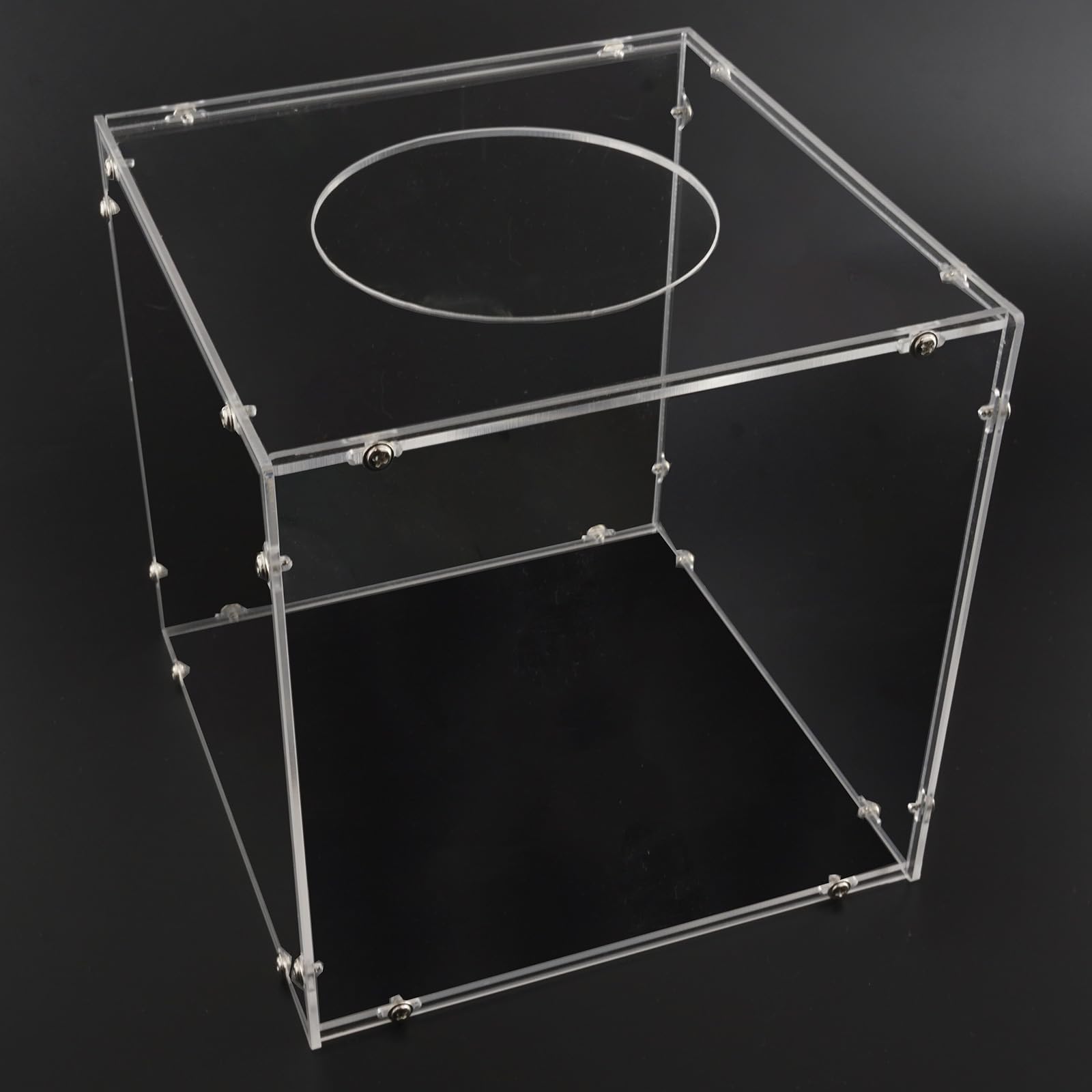 SHUMEI Clear Acrylic Multi Function Box - Raffle Suggestion Ballot Tip Donation Box for Parties Events Fundraisers Business Offices Stores