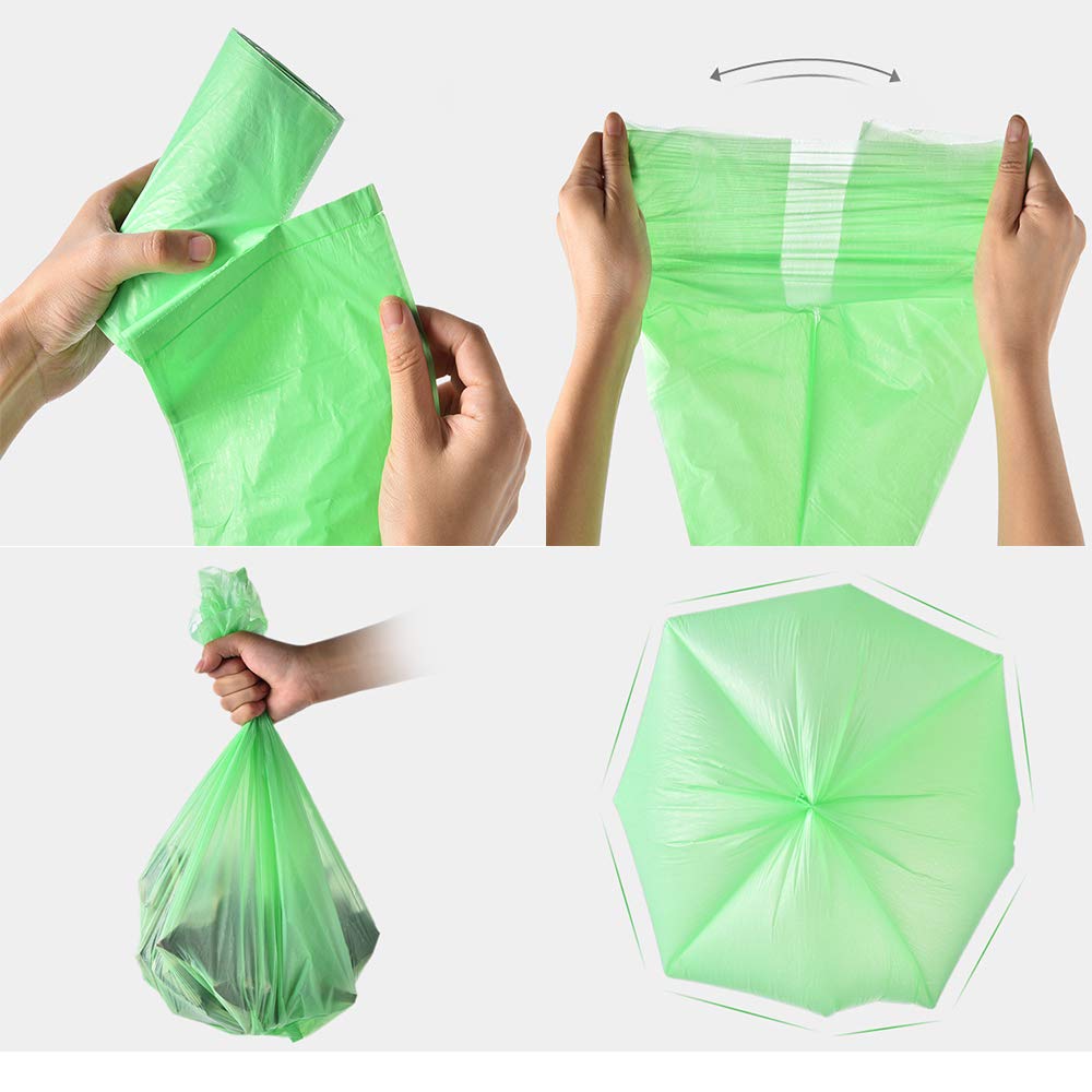 60 Counts 13Gallon 50L Large Compost Bag, Kitchen tall Compost bags, Compostable Bag For kitchen Bin, Extra large, Biodegradable bag for Food Scrap