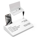 Varhomax Small Glass Desk Whiteboard, Dry Erase Desktop White Board with Storage Caddy to-do List Desk Buddy Memo Notepad for Office, School and Home Office Accessories Supplies