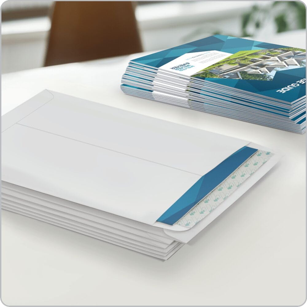 Quality Park Envelopes, Catalog 9" x 12" White, Self-Seal Closure, 28 lb. White Wove, Ideal for Mailing, Organizing, and Storage, Box of 100 (44582)