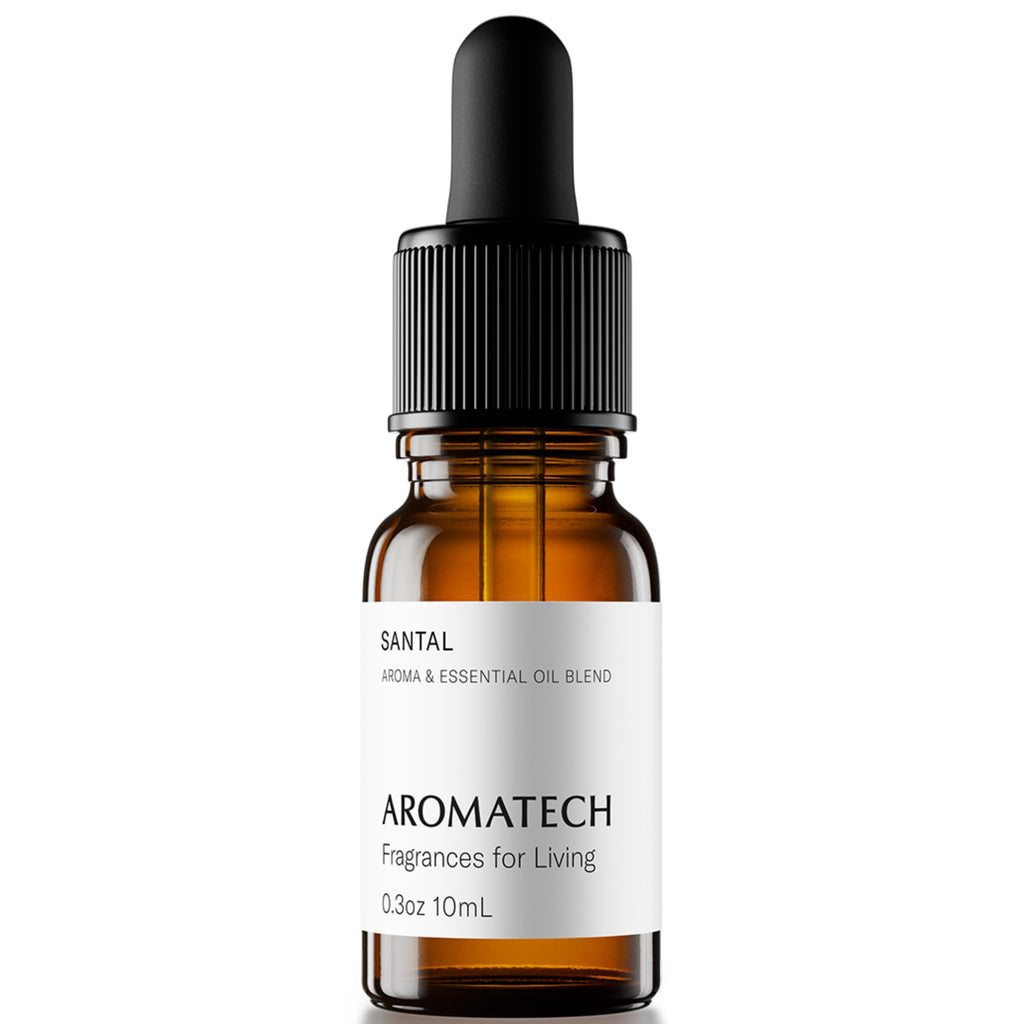 AromaTech Santal Premium Aroma Oil – Inviting & Versatile Home Fragrance with Notes of Sandalwood, Leathery Papyrus & Cardamom for Scent Diffusers, Cold-Air and UltraSonic Scent Machines – 10 mL