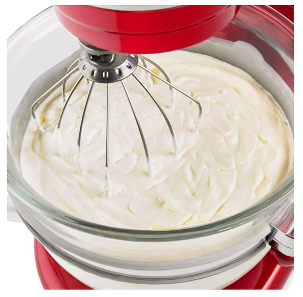 6 Wire Whip 4.5 QT Tilt-Head Stand Mixer for Kitchen Aid K45WW WP9704329 KSM150 KSM160 K45 KSM90 KSM100,Stainless Steel Egg Cream Stirrer,Flour Cake Balloon Whisk