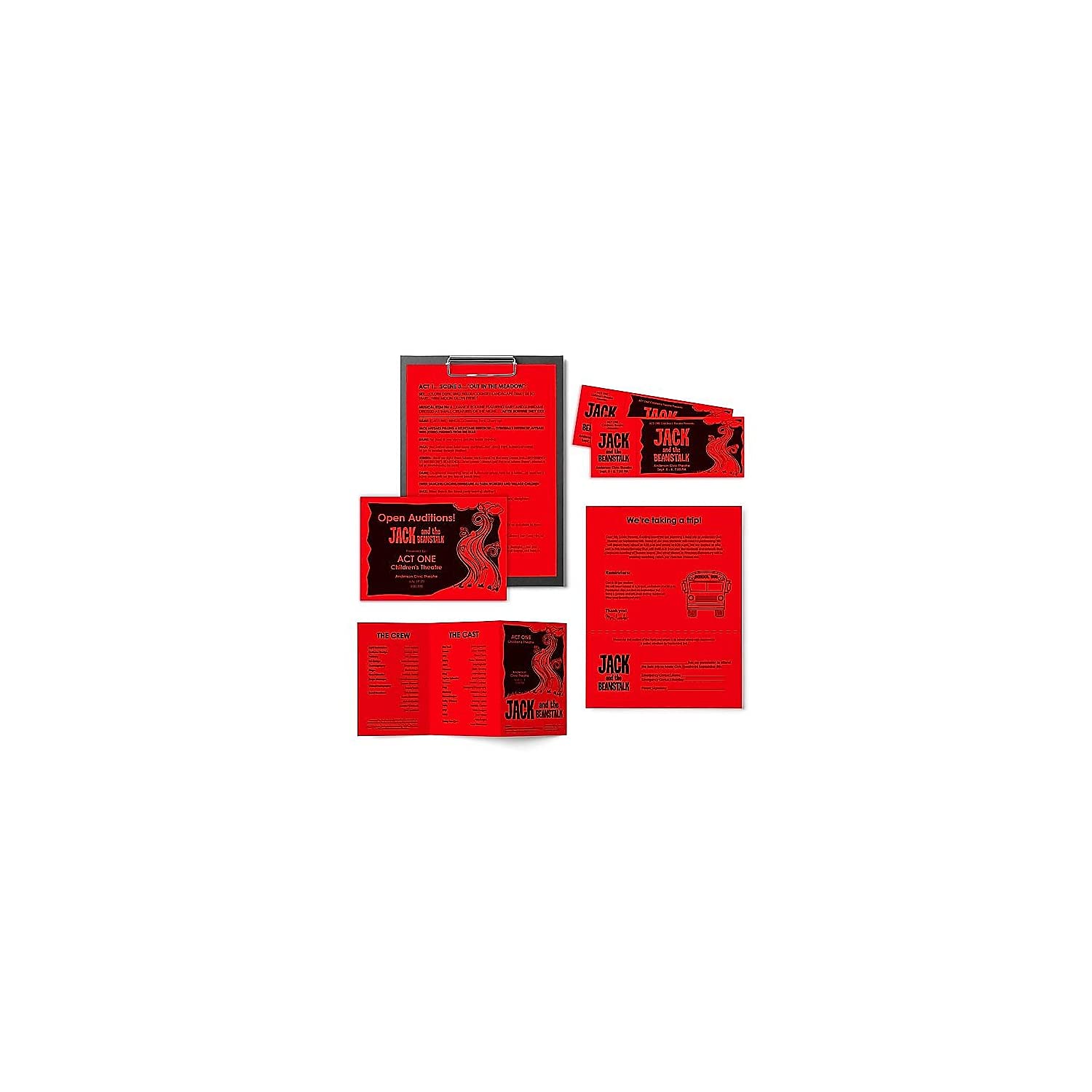 Neenah 21558 Astrobrights Premium Color Paper, 24 lb, 8.5 x 11 Inches, 500 Sheets, Re-Entry Red