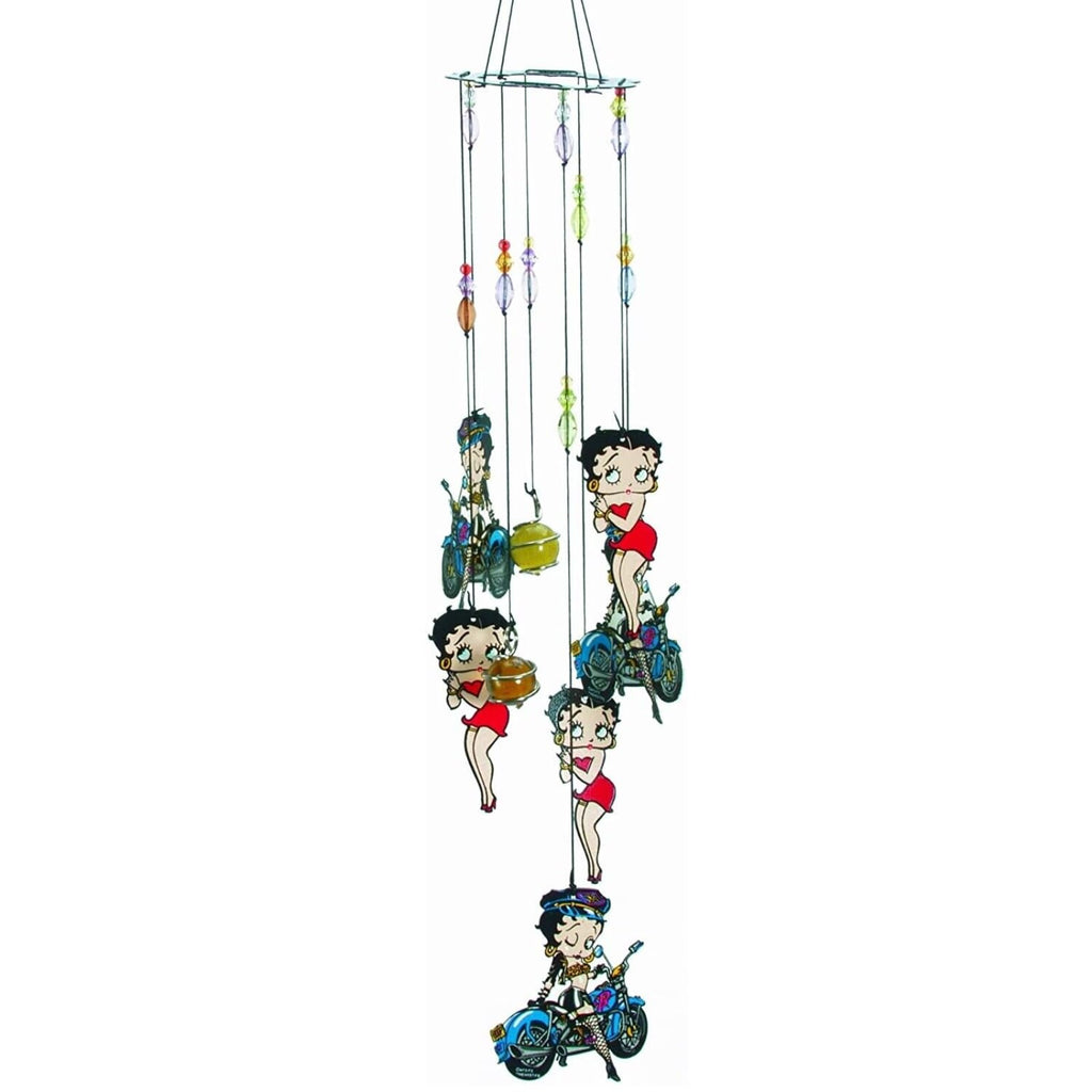 Spoontiques Metal Betty Boop Biker Wind Chime
