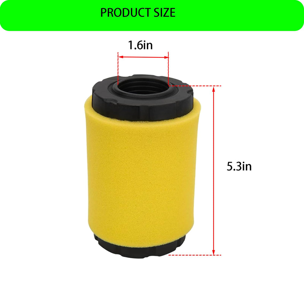 Quaprodur 2 Pack 796031 Air Filter Compatible with Briggs 797704 594201 591334 796031 MIU13038 GY21435 MIU13963 Lawn Mower with Pre Filter