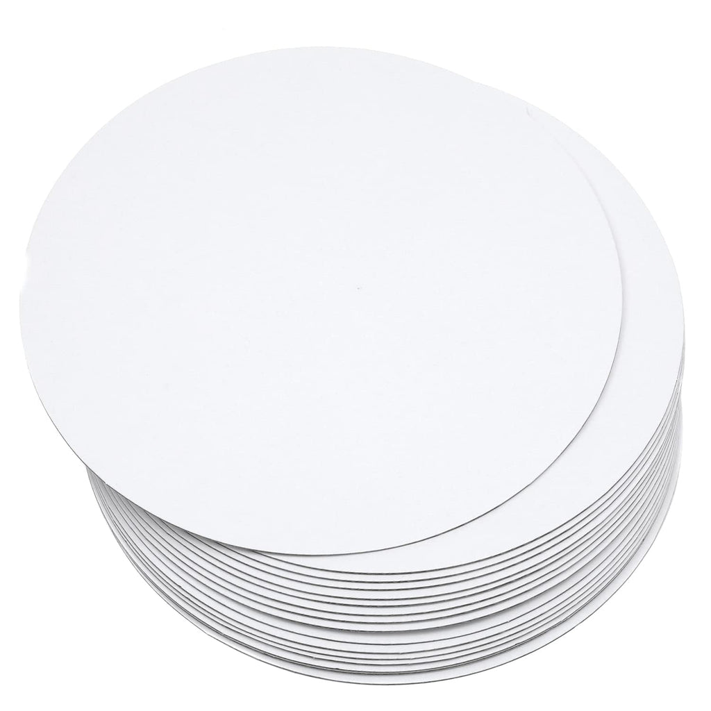 qiqee 12 Inch White Cake Boards Round 30-Packs Circles Rounds Base Food-Grade Cardboard Cake Plate(Thinner But Stronger)