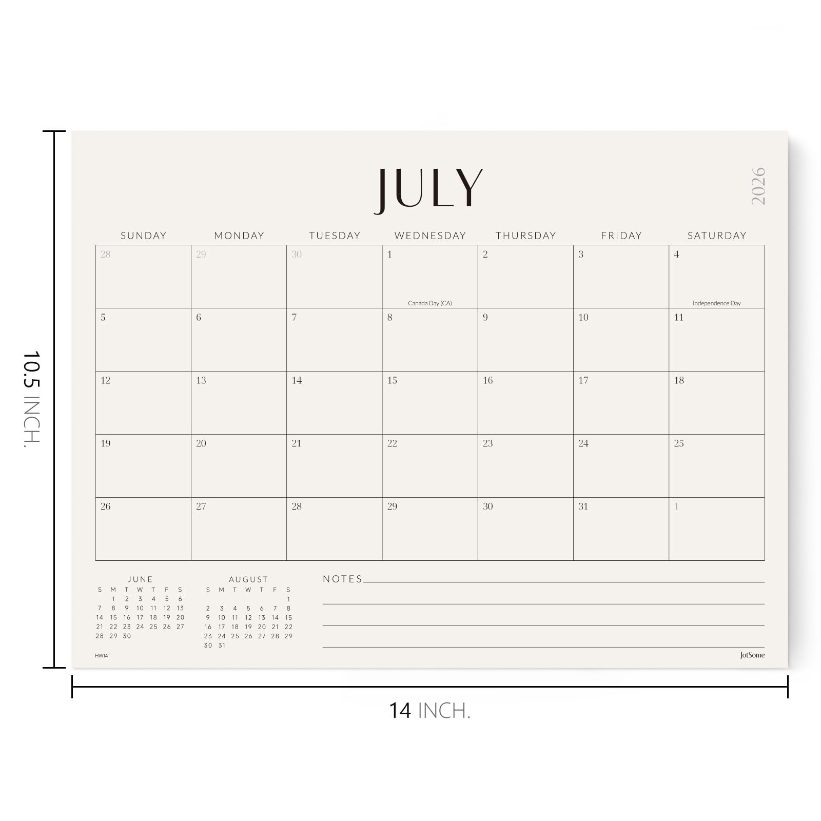 Jotsome Magnetic Calendar for Refrigerator 2026-2027, Monthly Fridge Calendar From Now to June 2027 14x10.5 inch, Easy Planning