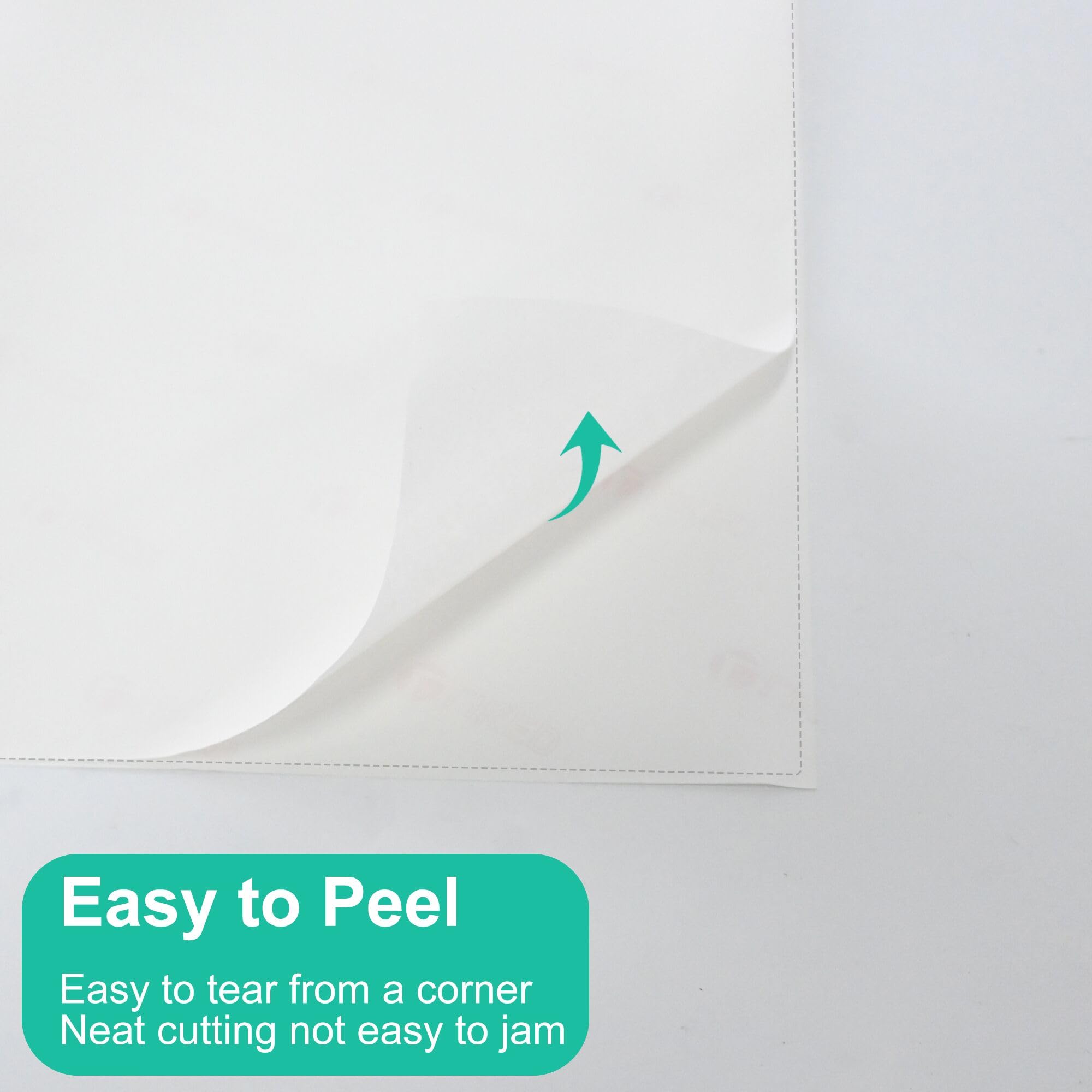 L LIKED 100 Sheets Full Page Label Papers, 8.5 x 11 in Printable White Sticker Paper for Inkjet & Laser Printer - Matte