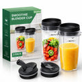 16oz Blender Cup Compatible with Ninja Blender BL660 BL740 BL770 BL780 BL810 QB3000, Single Serve Cup with Sip & Seal Lids for Nutri Ninja Replacement Parts