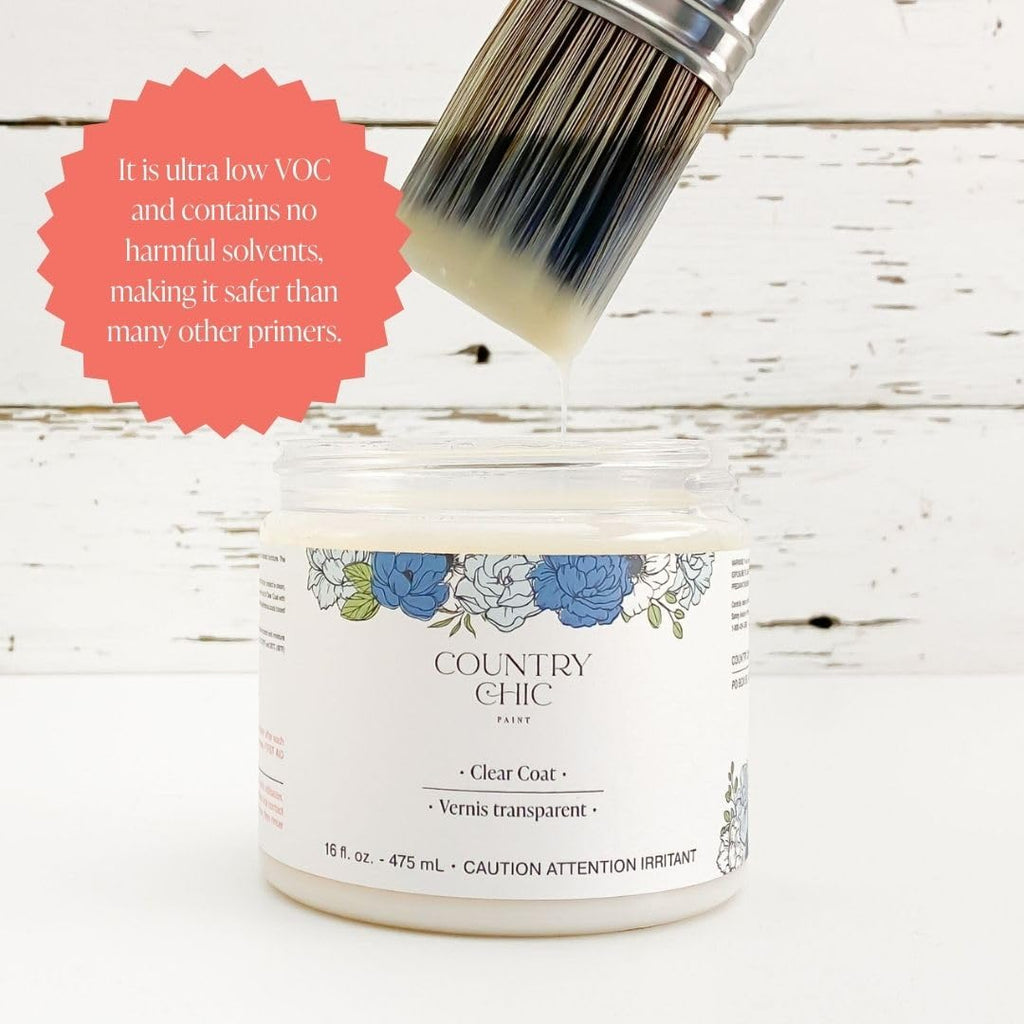 Clear Coat - Eco-Friendly Clear Satin Sheen Top Coat for Chalk Style Furniture Paint, Very Durable, Non Yellowing, Waterproof Sealant for High Traffic Furniture - Indoor/Outdoor - Pint (16 oz)